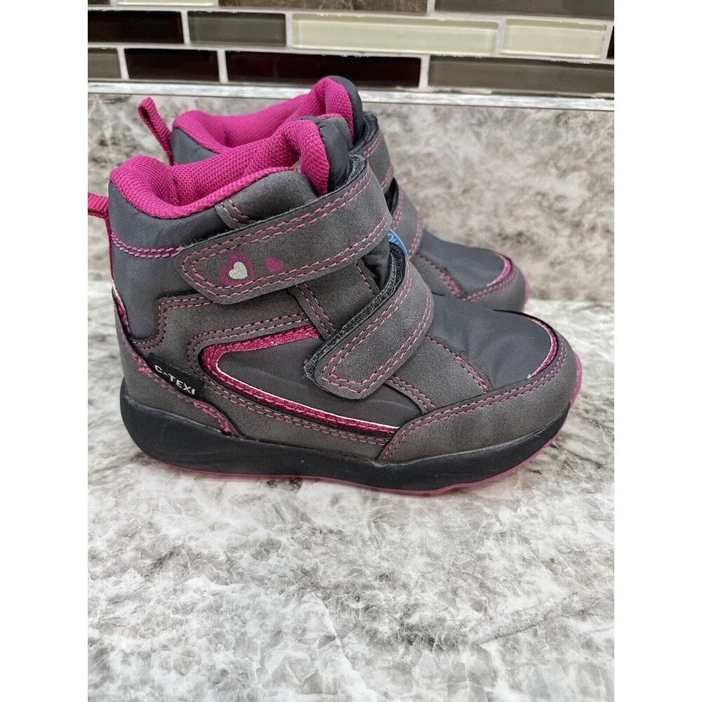 Sprox Girls Flexible Winter Boots Size 7M Grey & Pink New With Tags